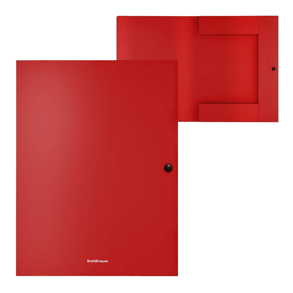 Папка на кнопке пластиковая Erich Krause Matt Classic, с 3 клапанами, 8мм, A4, Папка на кнопке пластиковая Erich Krause Matt Classic, с 3 клапанами, 8мм, A4,