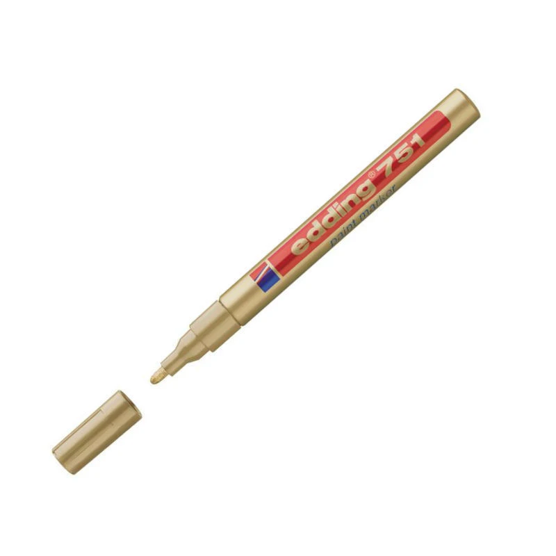 Маркер пеинт (лак) EDDING E-751/53 золотой, 1-2мм, мет. корп., Маркер пеинт (лак) EDDING E-751/53 золотой, 1-2мм, мет. корп.,