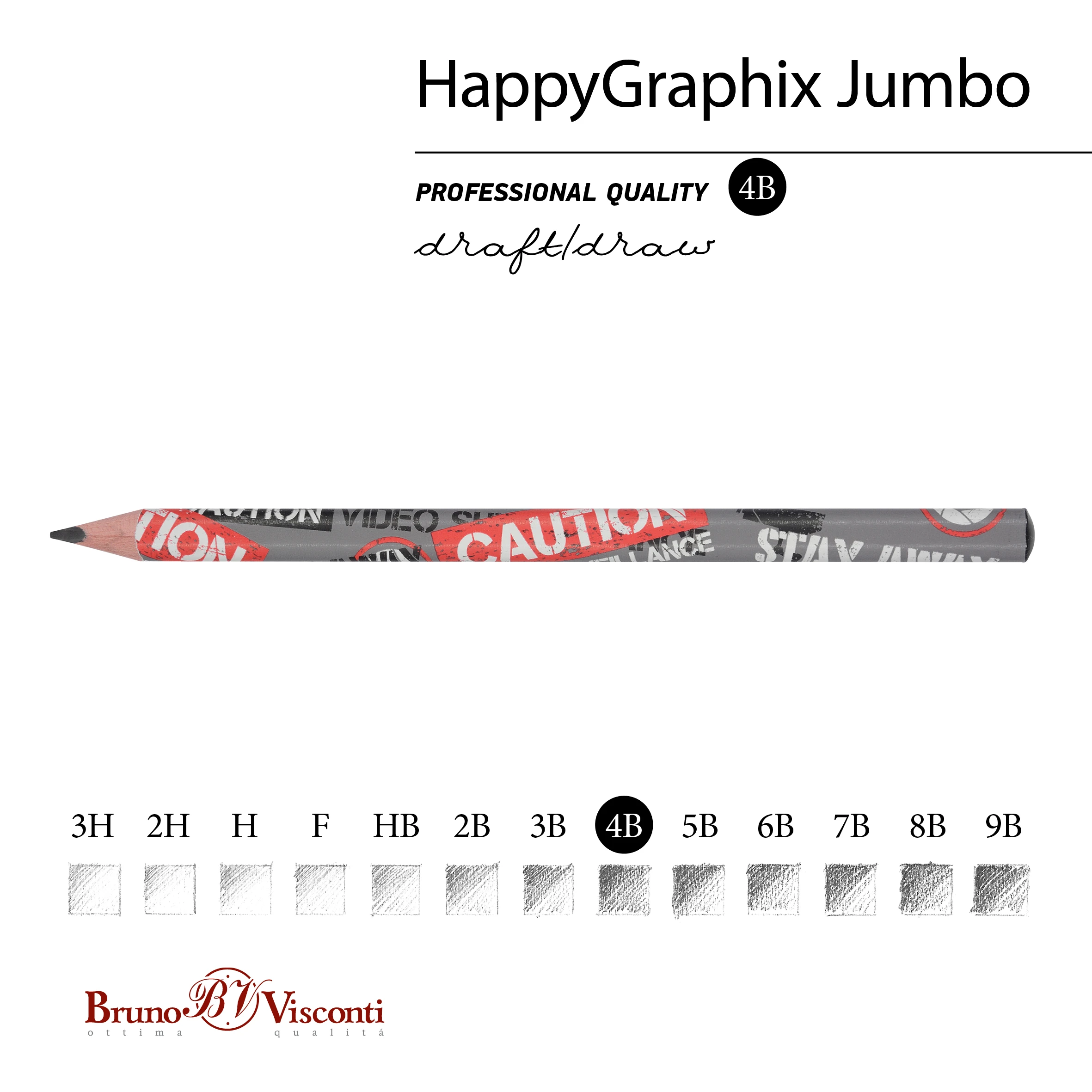 КАРАНДАШ ЧЕРНОГРАФИТОВЫЙ "HappyGraphix Jumbo. Keep Away. Video camera" КАРАНДАШ ЧЕРНОГРАФИТОВЫЙ "HappyGraphix Jumbo. Keep Away. Video camera"