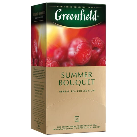 Чай GREENFIELD (Гринфилд) "Summer Bouquet", фруктовый (малина, Чай GREENFIELD (Гринфилд) "Summer Bouquet", фруктовый (малина,