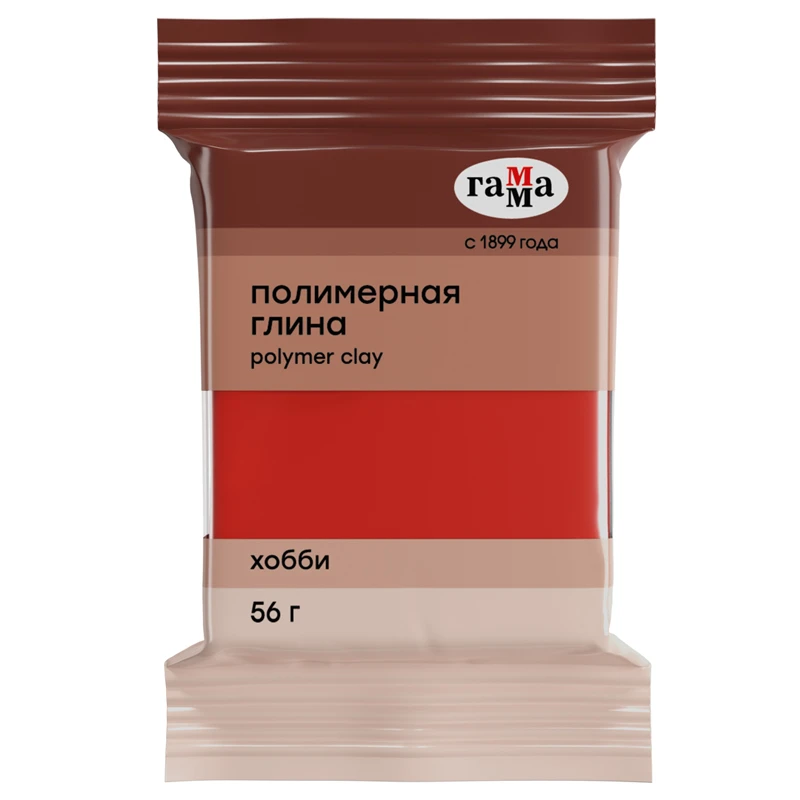 Полимерная глина Гамма "Хобби", красный, 56г. Полимерная глина Гамма "Хобби", красный, 56г.