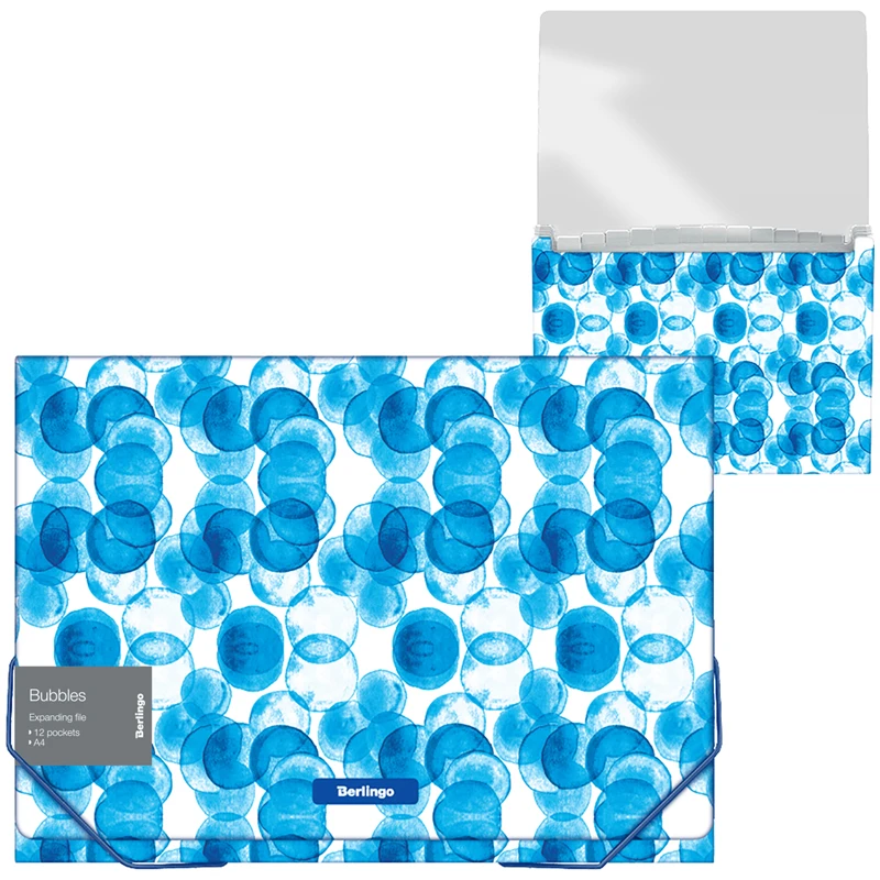 Папка 12 отделений Berlingo "Bubbles" A4, 330*240*25мм, 700мкм, на Папка 12 отделений Berlingo "Bubbles" A4, 330*240*25мм, 700мкм, на