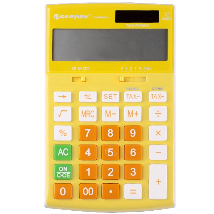 Калькулятор настольный 12 разр. "Darvish" 108*171*29мм жёлтый