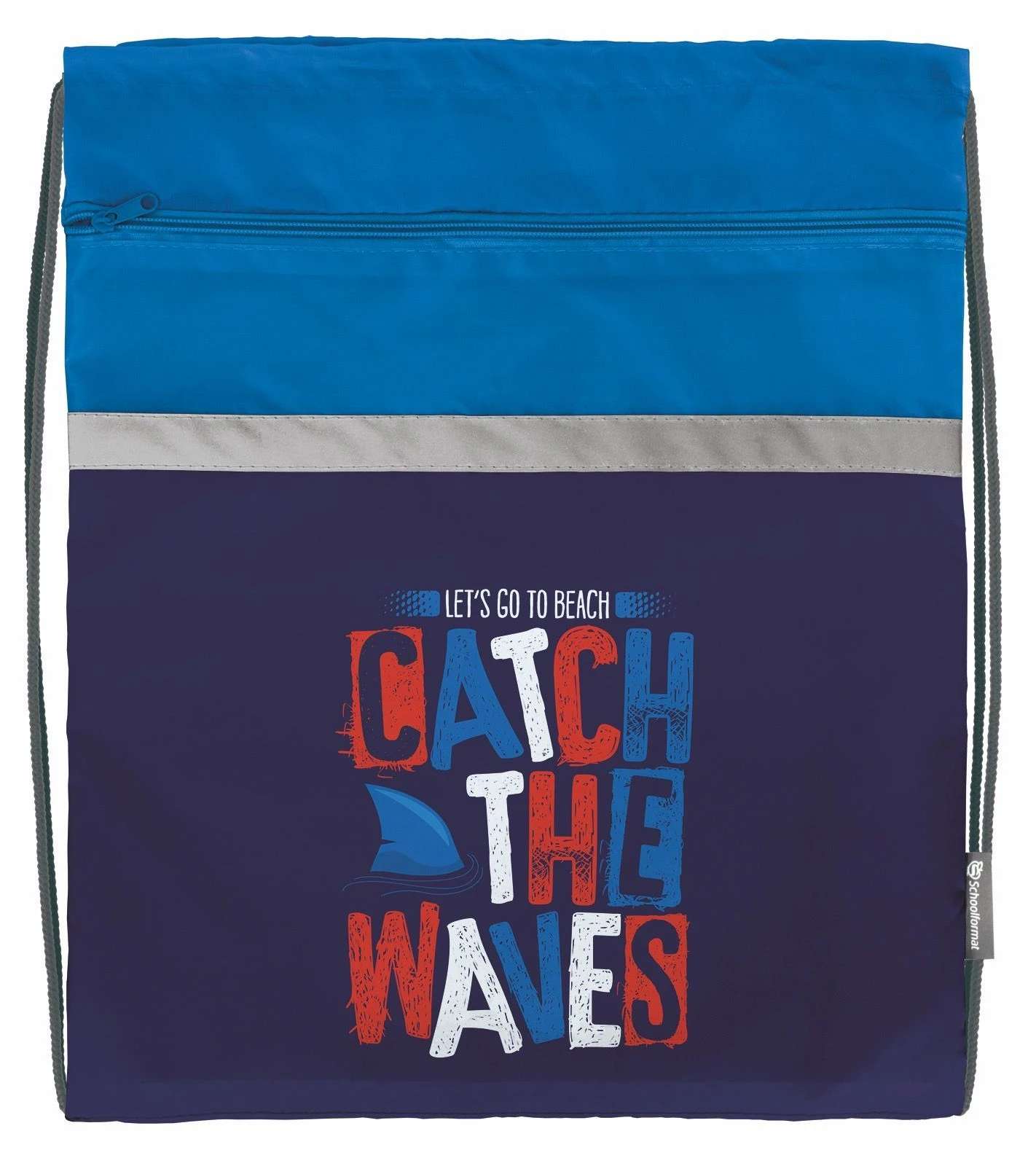 Мешок для обуви Schoolformat CATCH THE WAVES 49х41 см для мальчиков большой с