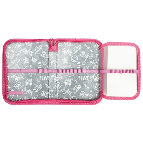 Пенал ПИФАГОР, 1 отделение, 1 откидная планка, полиэстер, 19х13 см, "Panda