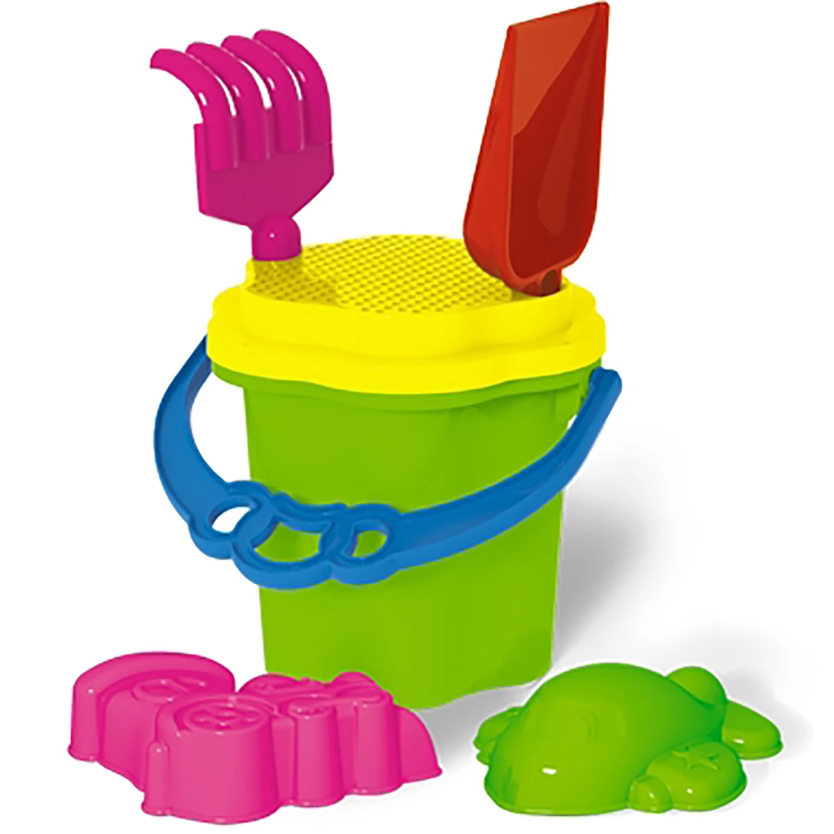 Арт.01805 Песочный набор № 105 ведро-цветок 0,7 л, сито, грабли 20см, совок 21 Арт.01805 Песочный набор № 105 ведро-цветок 0,7 л, сито, грабли 20см, совок 21