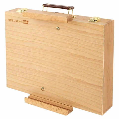 Этюдник-мольберт из бука настольный с ящиком, 38х28х55 см, высота холста до 45 Этюдник-мольберт из бука настольный с ящиком, 38х28х55 см, высота холста до 45