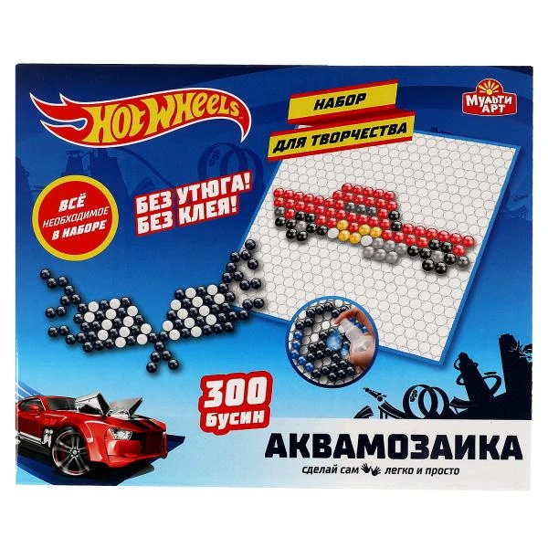 Набор для детского творчества ХОТ ВИЛС аквамозаика 300 бусин MultiArt