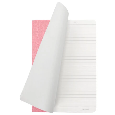 Тетрадь 48 л. в линию обложка кожзам под рогожку, сшивка, A5 (147х210мм),