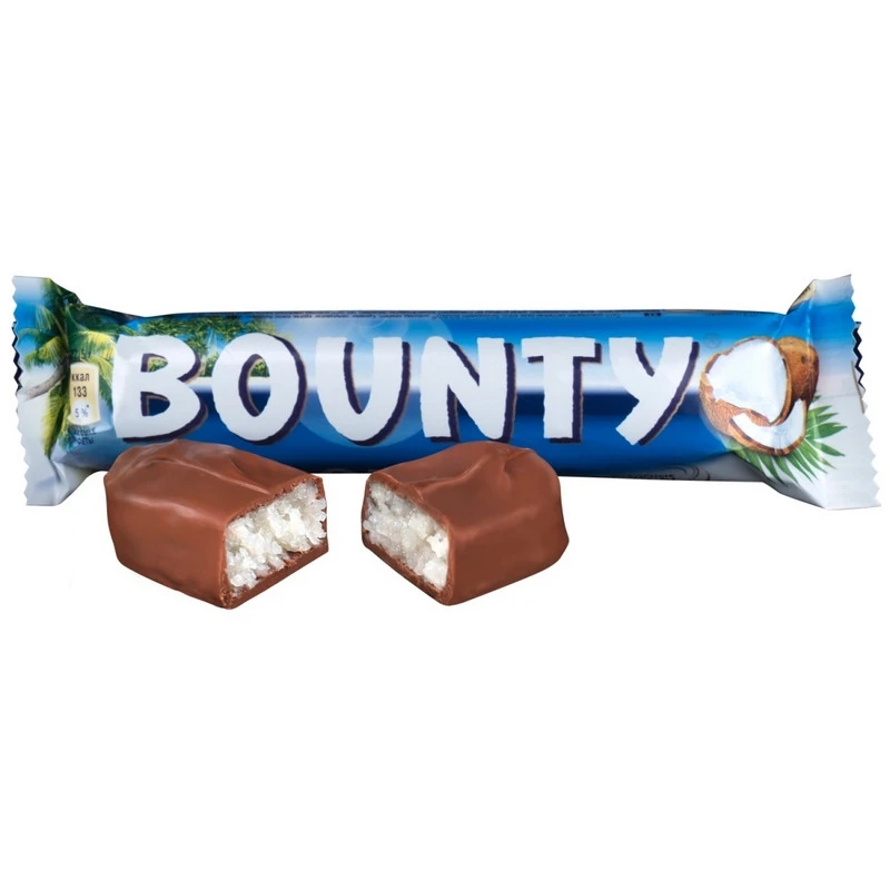 Шоколадный батончик Bounty 55г Шоколадный батончик Bounty 55г