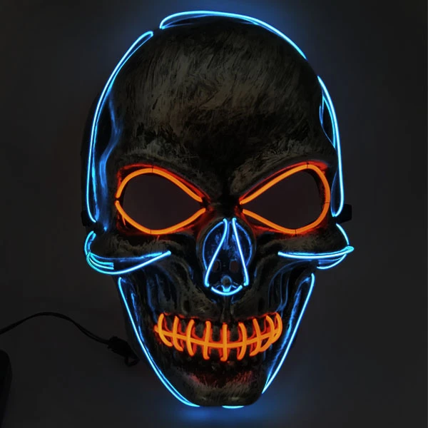 Маска c подсветкой Череп Blue/Red Маска c подсветкой Череп Blue/Red