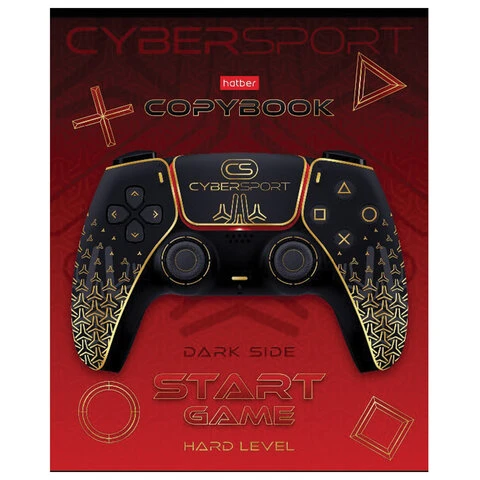 Тетрадь А5 48 листов, HATBER скоба, клетка, матовая ламинация, 3D, Тетрадь А5 48 листов, HATBER скоба, клетка, матовая ламинация, 3D,