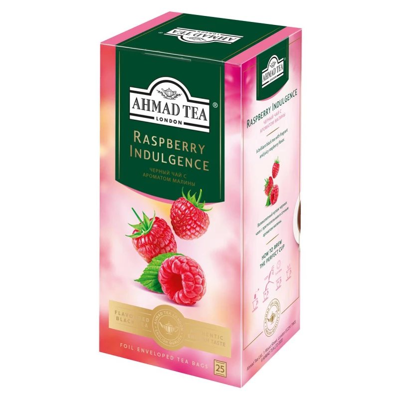 Чай Ahmad Tea черный Малиновое лакомство 25пак x 1,5г/уп. 2261