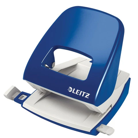 Дырокол металлический LEITZ "NeXXt", до 25 листов, синий, 50050035