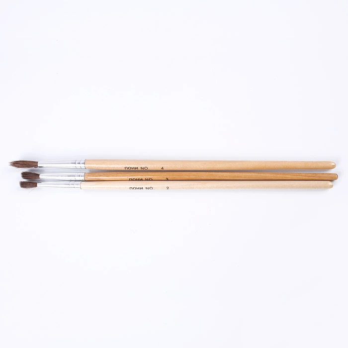 Кисти набор 3шт/уп "Darvish" (пони №2, 3, 4)