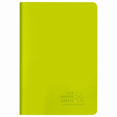 Тетрадь 48 л. в клетку обложка кожзам SoftTouch, сшивка, A5 (147х210мм),