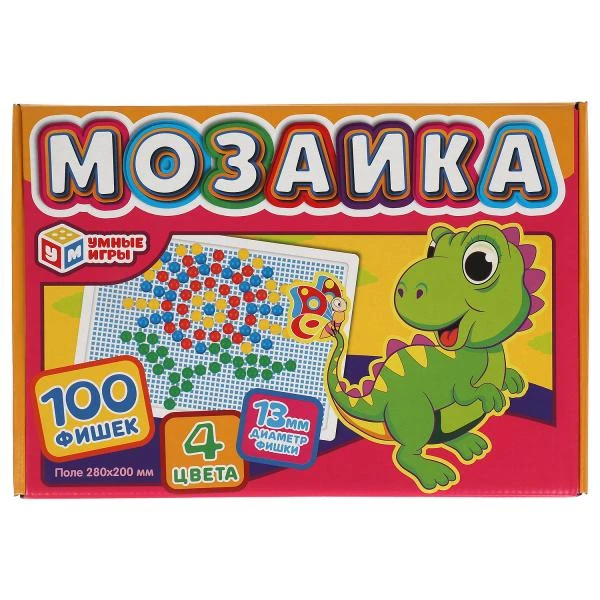 Дракон. Мозаика пластиковая. 100 фишек. 4 цвета. Поле 280х200мм. в кор. Умные Дракон. Мозаика пластиковая. 100 фишек. 4 цвета. Поле 280х200мм. в кор. Умные