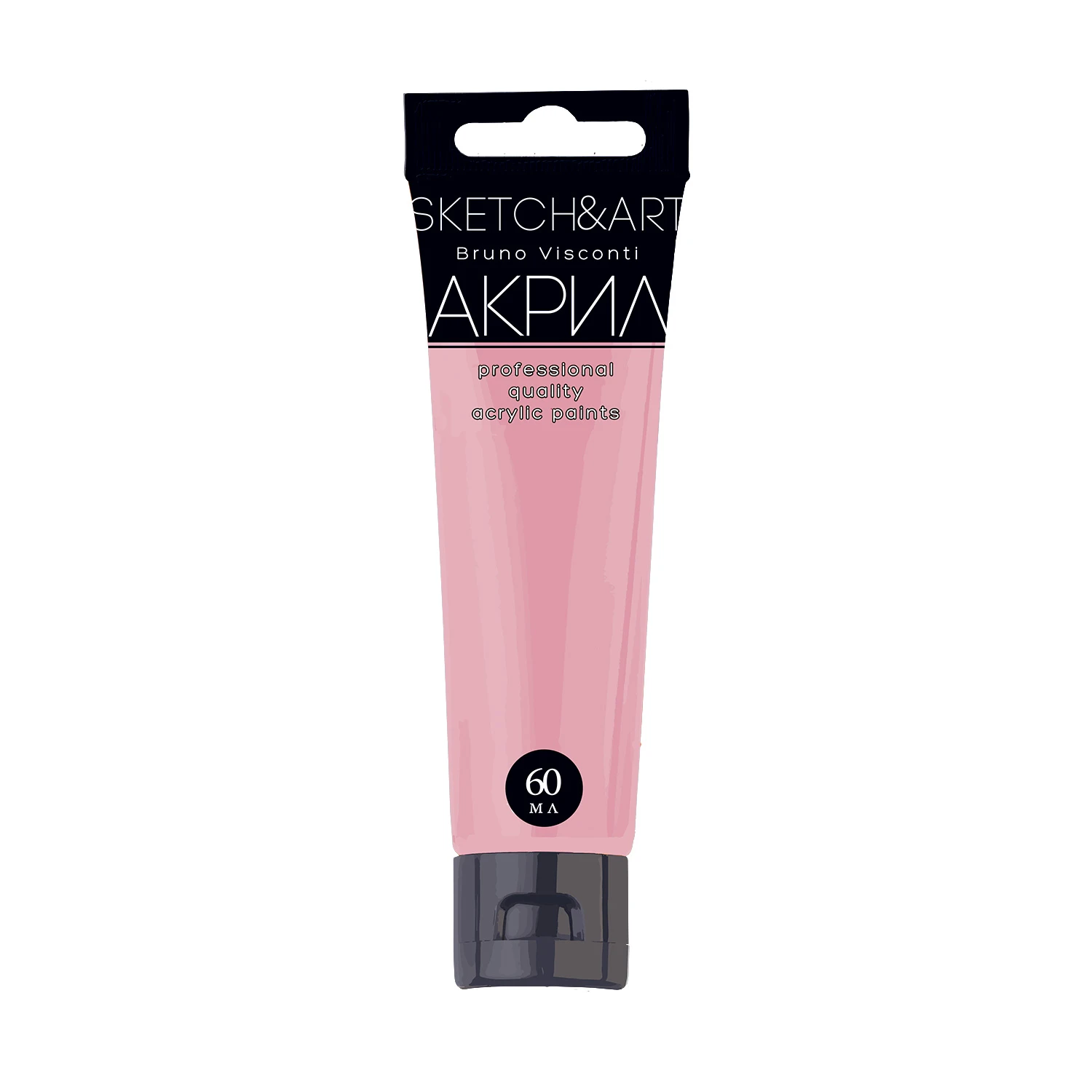 АКРИЛОВАЯ КРАСКА, ПАСТЕЛЬНАЯ РОЗОВАЯ, 60 МЛ