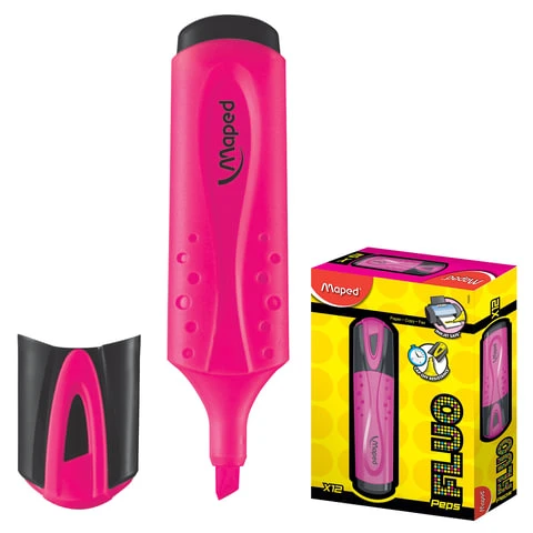 Текстмаркер MAPED (Франция) "Fluo Pep's Classic", РОЗОВЫЙ, скошенный