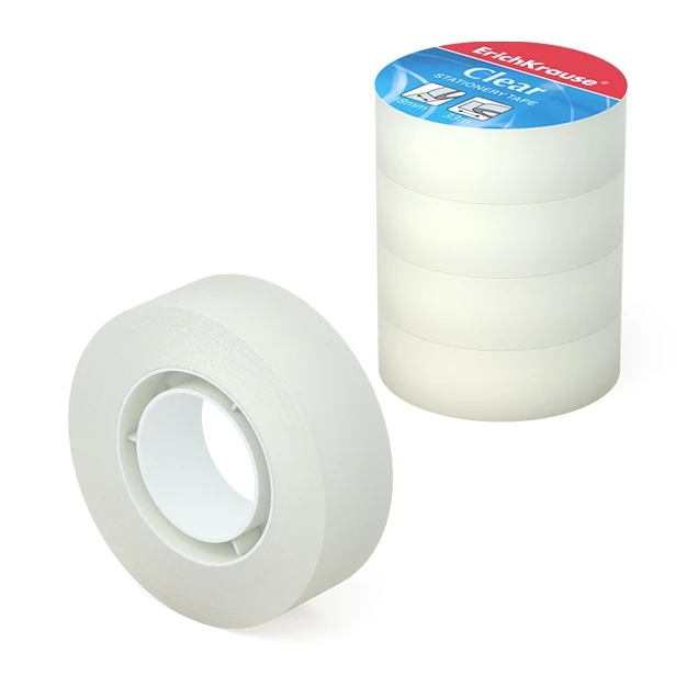 Клейкая лента Erich Krause Clear, 18ммх33м (в пленке по 4 шт.)