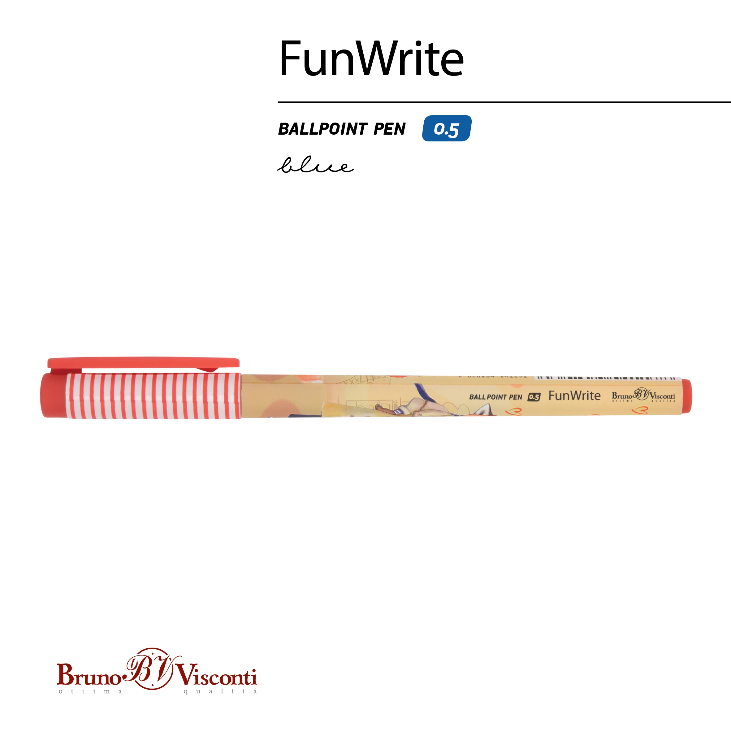 РУЧКА "FunWrite. Лиса в кедах" ШАРИКОВАЯ, 0.5 ММ, СИНЯЯ РУЧКА "FunWrite. Лиса в кедах" ШАРИКОВАЯ, 0.5 ММ, СИНЯЯ