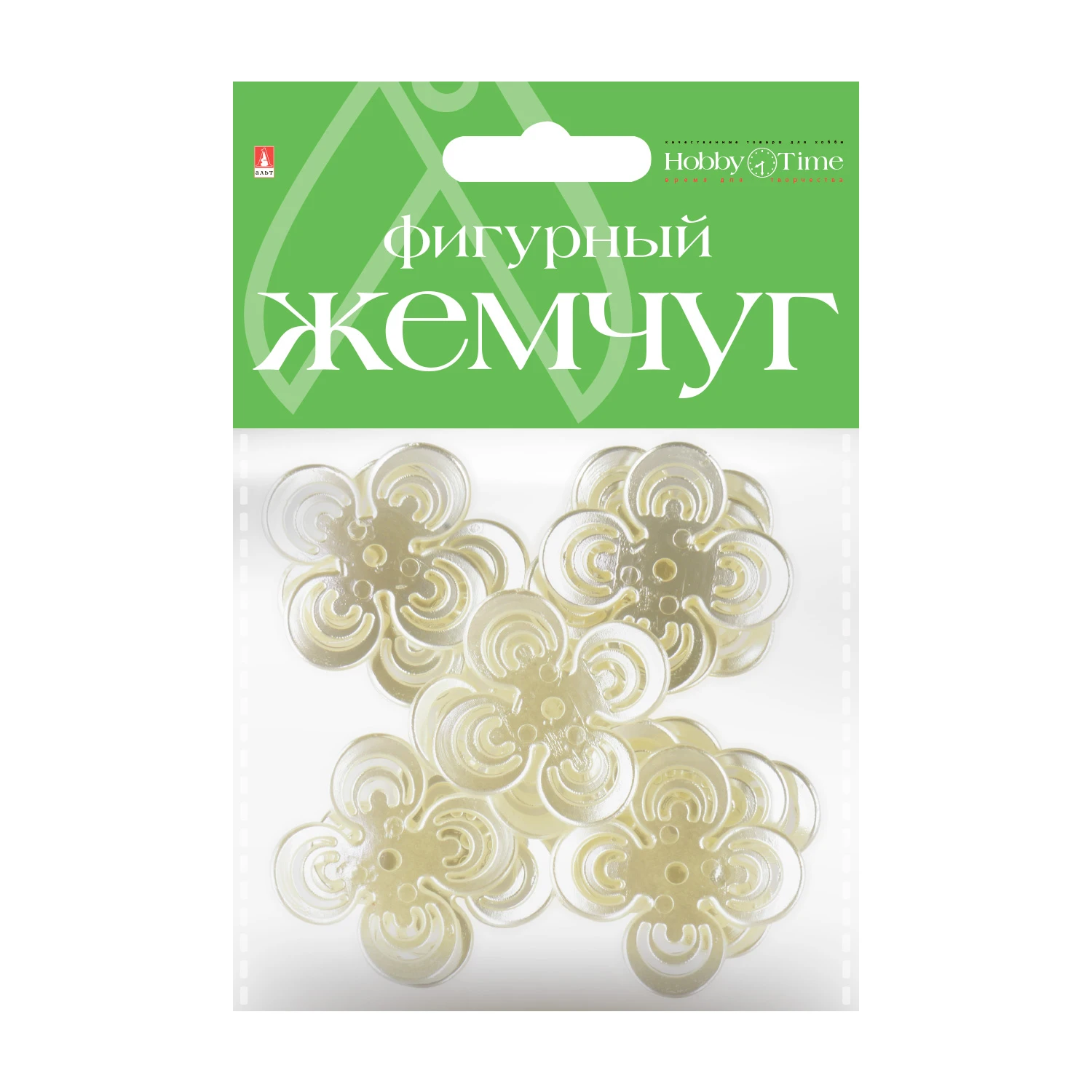 БУСИНЫ ФИГУРНЫЕ ПОД ЖЕМЧУГ "ФИАЛКИ", 33 ММ БУСИНЫ ФИГУРНЫЕ ПОД ЖЕМЧУГ "ФИАЛКИ", 33 ММ