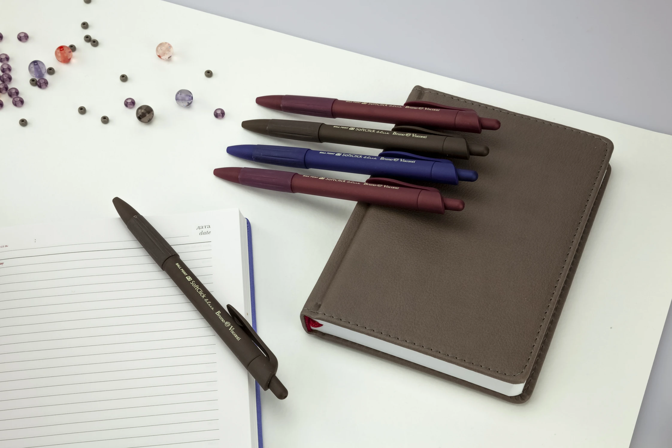 НАБОР ИЗ 5-ТИ РУЧЕК "SoftClick.ORIGINAL" ШАРИКОВЫХ АВТОМАТИЧЕСКАЯ 0.7