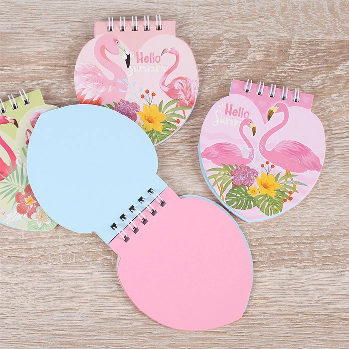 Блокнот A7 40л "Flamingo" на спирали