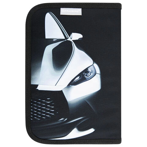 Пенал BRAUBERG с наполнением, 1 отделение, 1 откидная планка, 24 предмета,