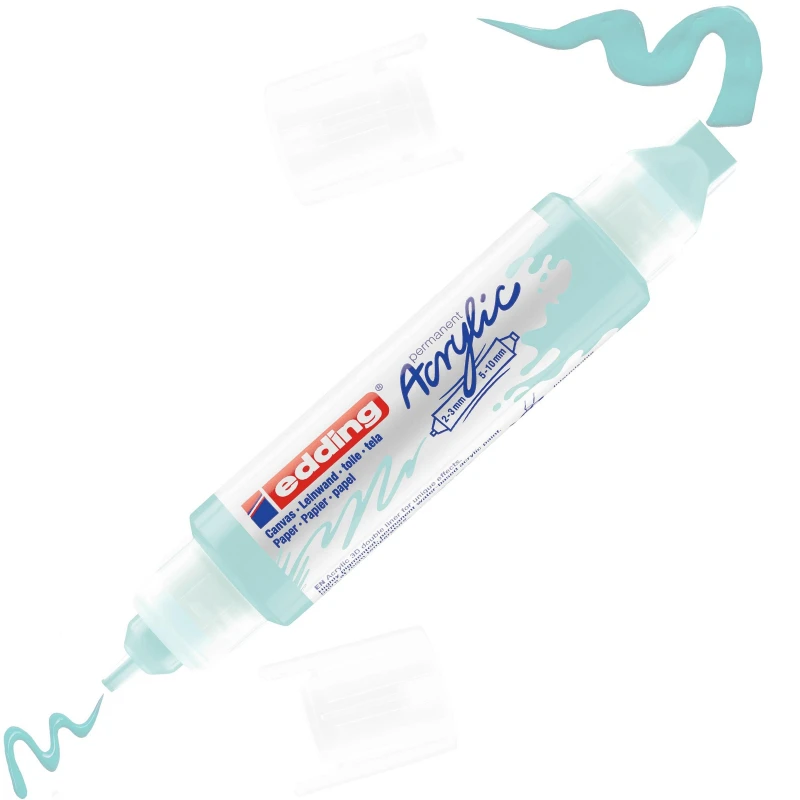 Маркер акриловый двусторонний 3D Edding 5400/916.Цвет Пастельный голубой Маркер акриловый двусторонний 3D Edding 5400/916.Цвет Пастельный голубой