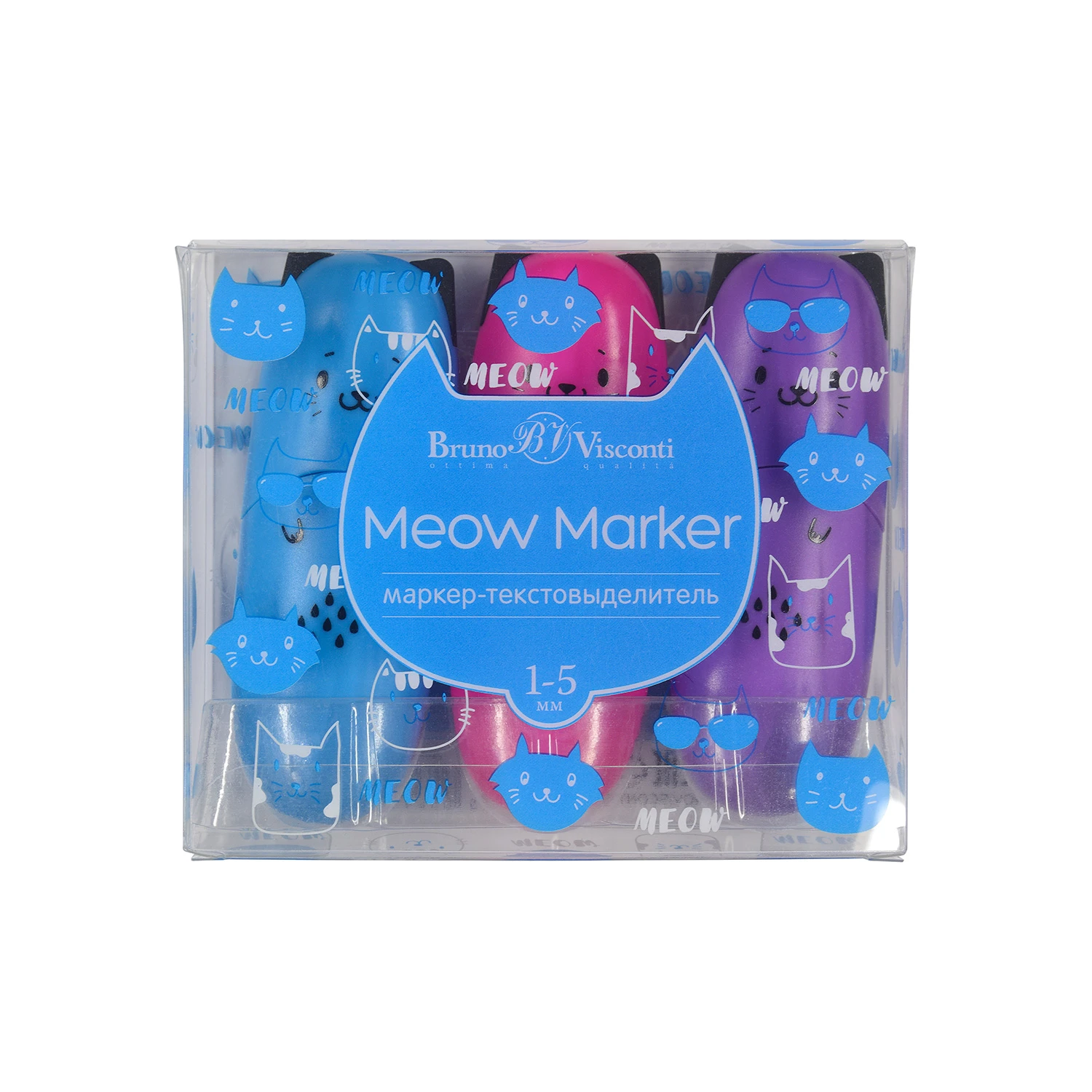 НАБОР ИЗ 3-х ТЕКСТОВЫДЕЛИТЕЛЕЙ "MEOW MARKER" НЕОН НАБОР ИЗ 3-х ТЕКСТОВЫДЕЛИТЕЛЕЙ "MEOW MARKER" НЕОН