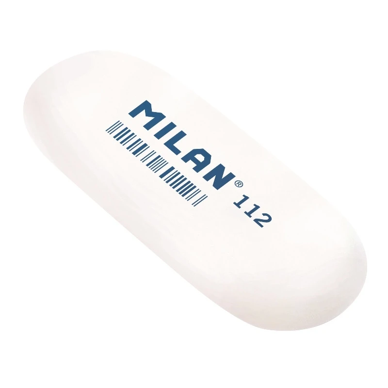 Ластик каучуковый Milan 112 овальный для стирания графита, цв. в ассорт Ластик каучуковый Milan 112 овальный для стирания графита, цв. в ассорт