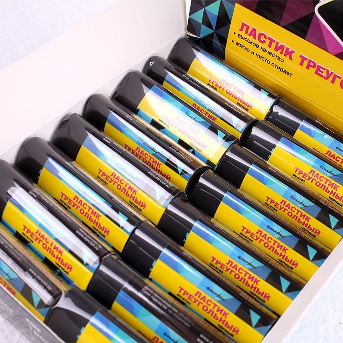 Ластик "Darvish" треугольный чёрный