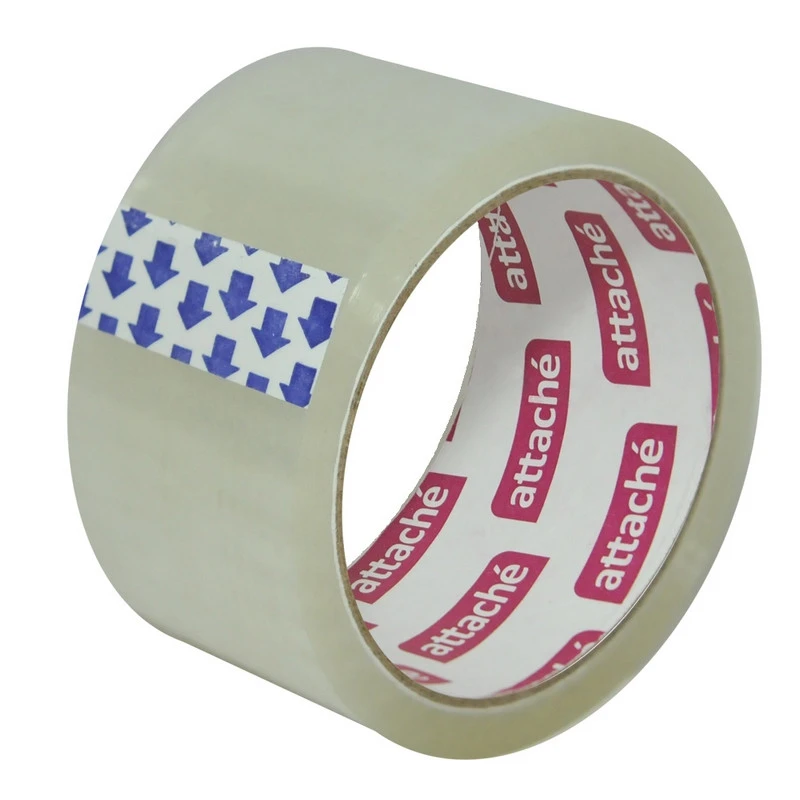 Клейкая лента упаковочная ATTACHE 50мм x 50м 40мкм прозрачная Клейкая лента упаковочная ATTACHE 50мм x 50м 40мкм прозрачная