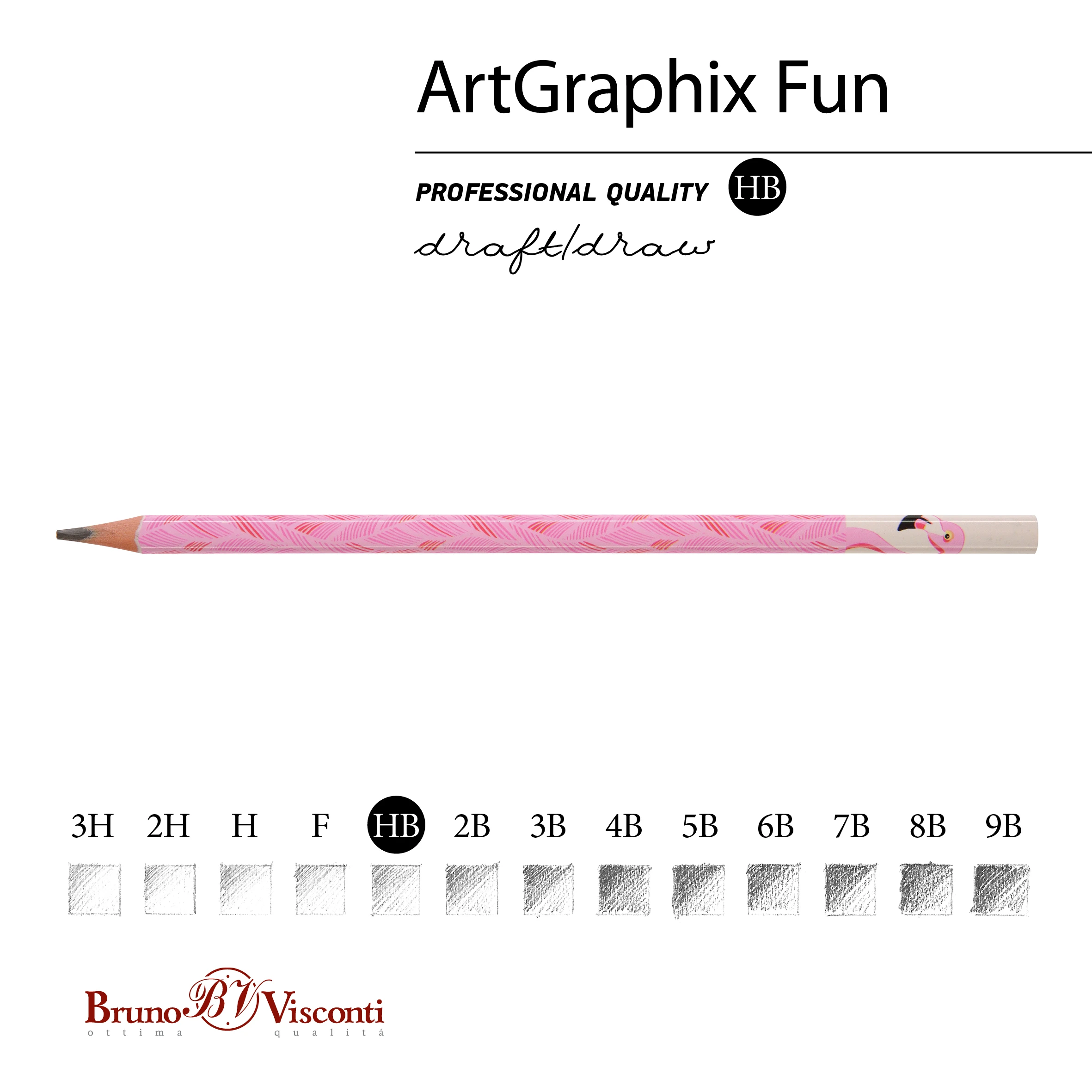 КАРАНДАШ ЧЕРНОГРАФИТОВЫЙ "ArtGraphix. Fun. Фламинго" НВ (пластиковый КАРАНДАШ ЧЕРНОГРАФИТОВЫЙ "ArtGraphix. Fun. Фламинго" НВ (пластиковый