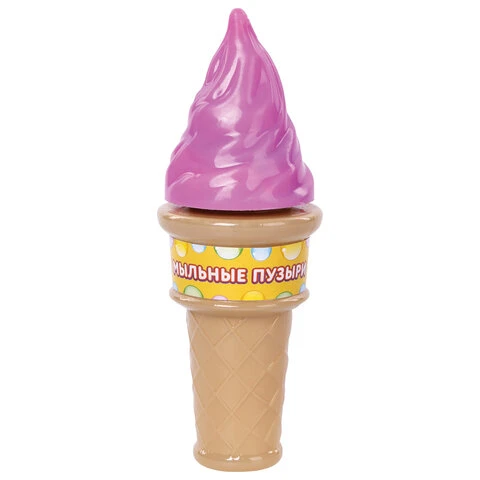 Мыльные пузыри ЮНЛАНДИЯ, 120 мл, "Мороженое", в фигурной баночке, Мыльные пузыри ЮНЛАНДИЯ, 120 мл, "Мороженое", в фигурной баночке,