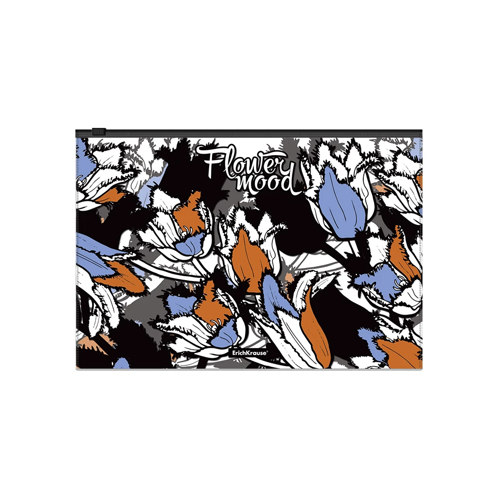 Zip-пакет пластиковый ErichKrause® Tulips, А4 (в пакете по 12 шт.)
