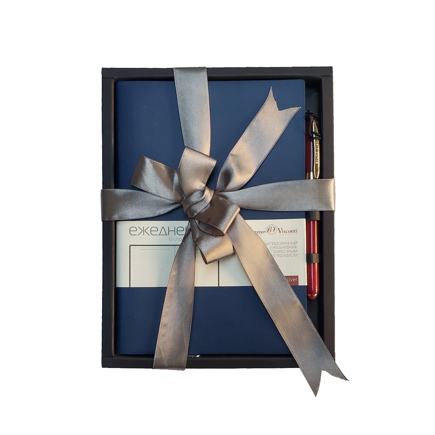 НАБОР ПОДАРОЧНЫЙ А5 "MERCURY" (ТЕМНО-СИНИЙ ЕЖЕДНЕВНИК И РУЧКА)