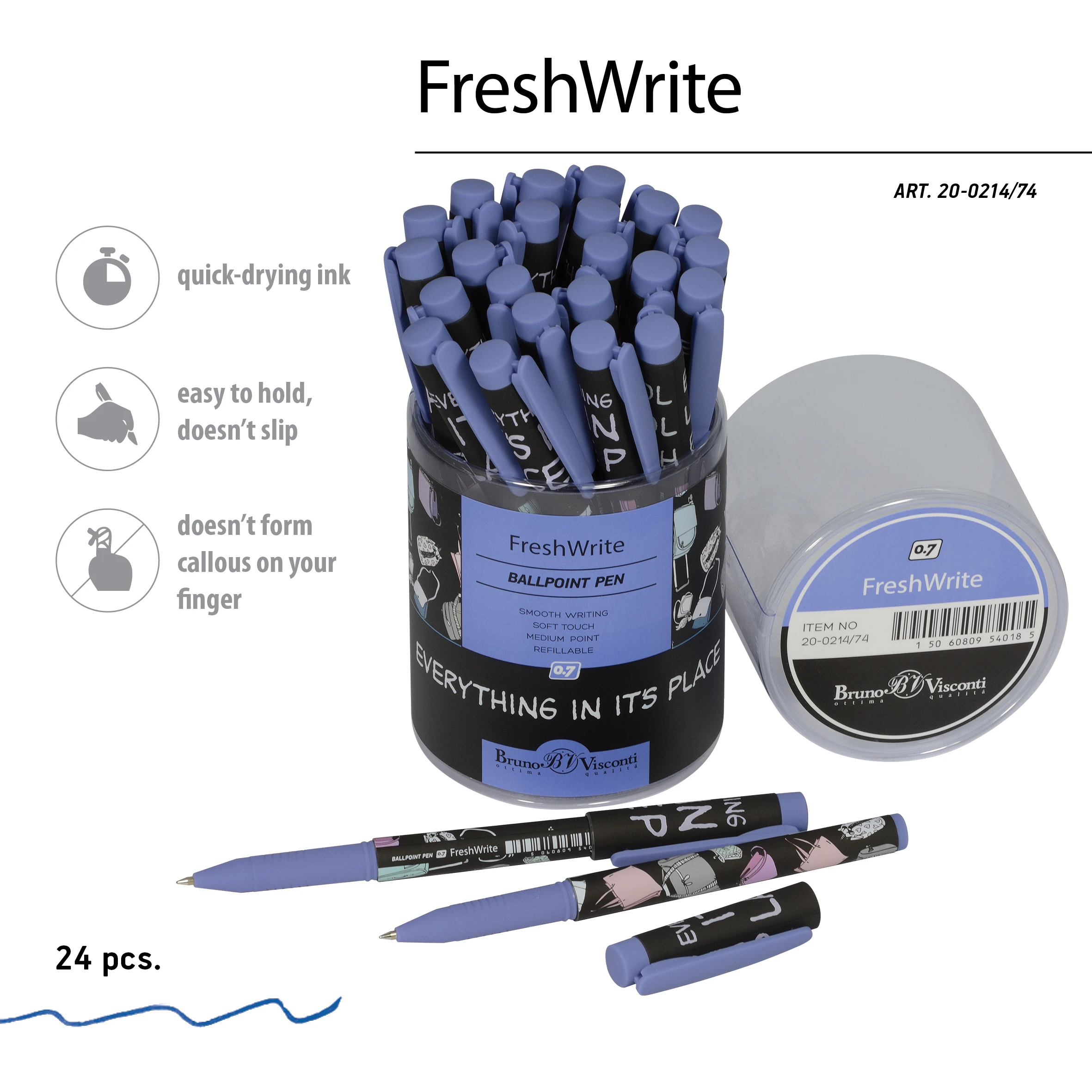 РУЧКА "FreshWrite. Дамские штучки. Сумочки" ШАРИКОВАЯ 0.7 ММ, СИНЯЯ РУЧКА "FreshWrite. Дамские штучки. Сумочки" ШАРИКОВАЯ 0.7 ММ, СИНЯЯ