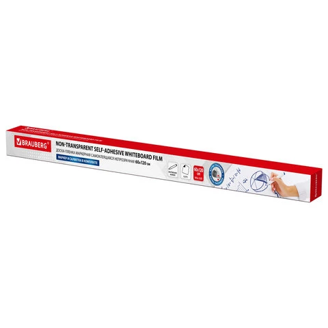 Доска-панель маркерная самоклеящаяся в рулоне, БЕЛАЯ, 60х120 см, маркер и Доска-панель маркерная самоклеящаяся в рулоне, БЕЛАЯ, 60х120 см, маркер и