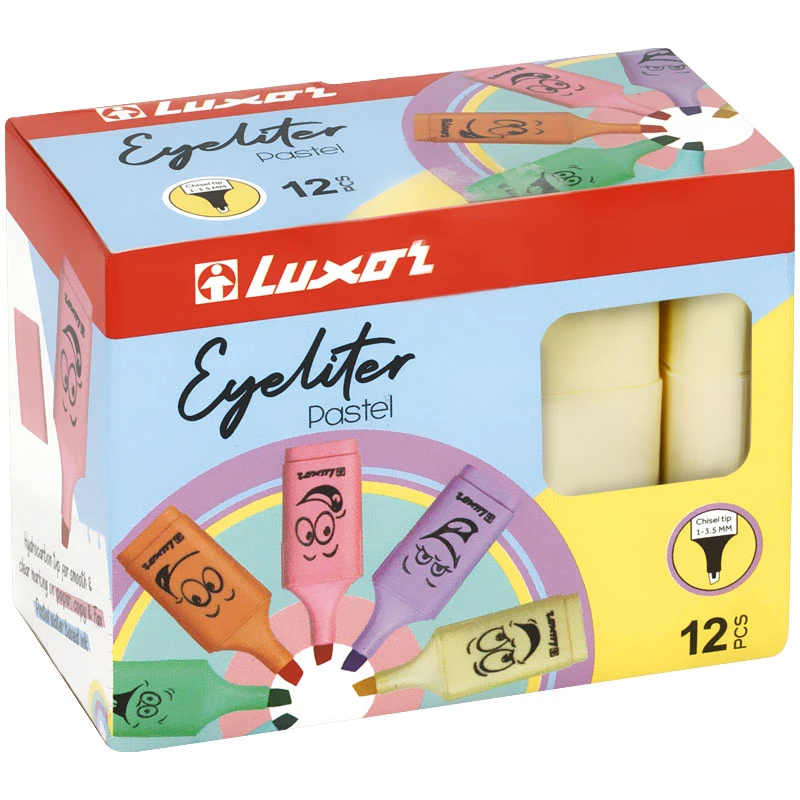 Текстовыделители Luxor "Eyeliter Pastel" пастельный желтый, 1-4,5мм. Текстовыделители Luxor "Eyeliter Pastel" пастельный желтый, 1-4,5мм.