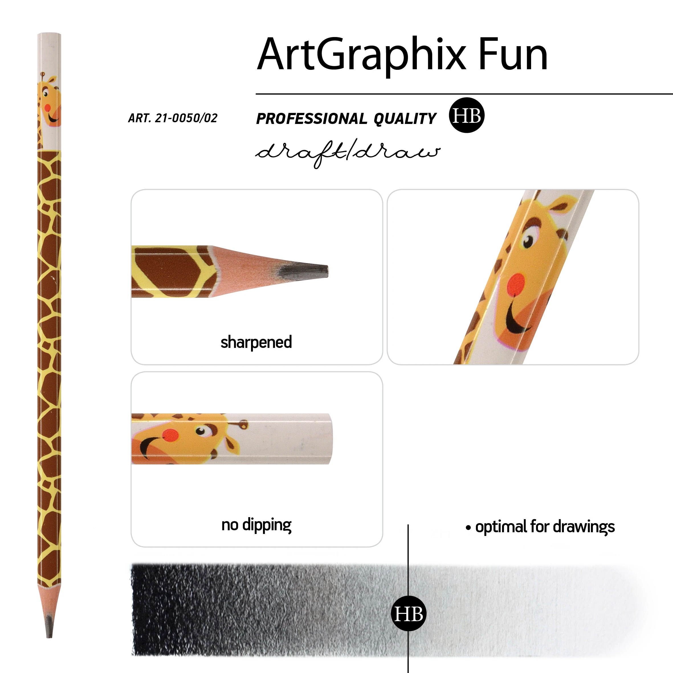 КАРАНДАШ ЧЕРНОГРАФИТОВЫЙ "ArtGraphix. Fun. Жираф" НВ (пластиковый КАРАНДАШ ЧЕРНОГРАФИТОВЫЙ "ArtGraphix. Fun. Жираф" НВ (пластиковый