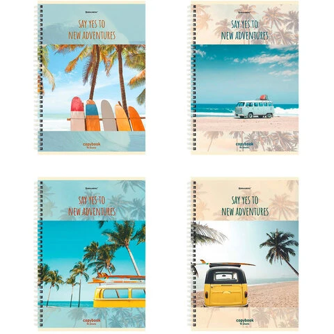 Тетрадь А4, 96 л., BRAUBERG, гребень, клетка, обложка картон,