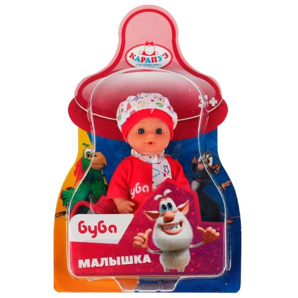 Пупс функциональный БУБА 15см, пьет, пис, бутылочка, на блистере КАРАПУЗ