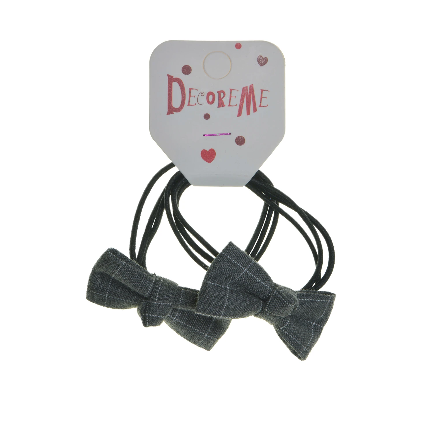 РЕЗИНКА ДЛЯ ВОЛОС "БАНТИКИ. ТЕМНАЯ ШОТЛАНДКА" 2 ШТ, 4 ЦВЕТА