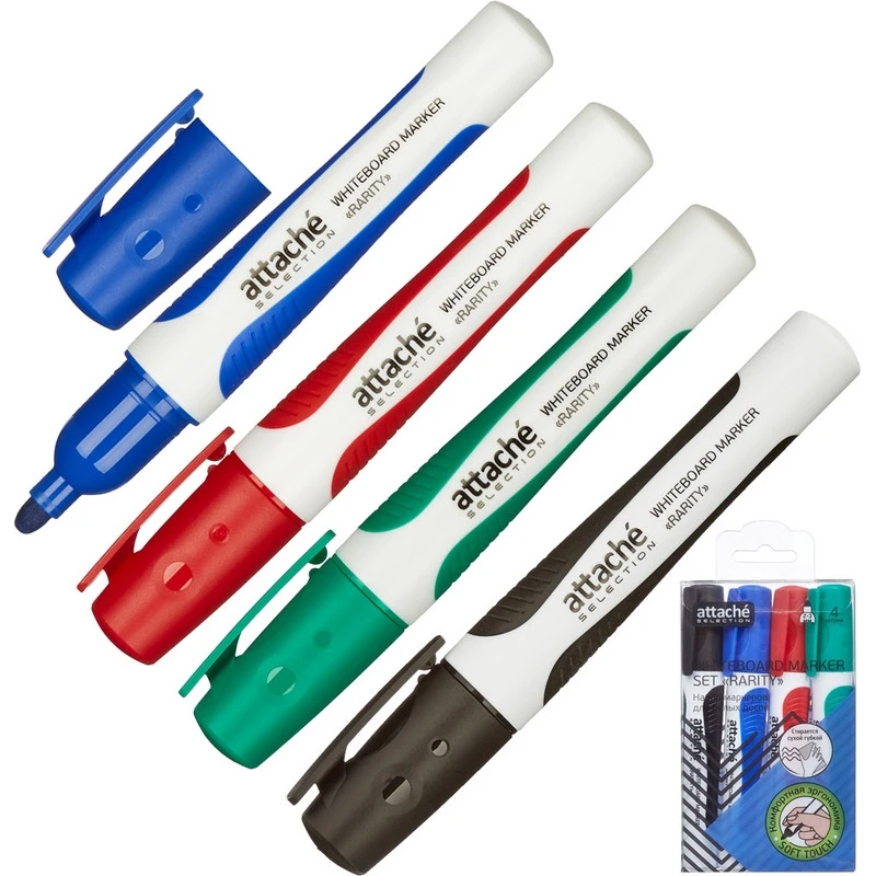 Набор маркеров для досок Attache Selection Rarity 4цв., 2-3мм штр. 