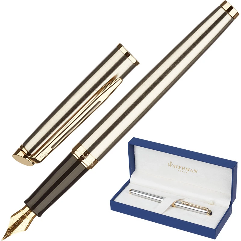 Ручка перьевая WATERMAN HEMISPHERE GT S0920310, сталь, cиний ст, 0,5мм Ручка перьевая WATERMAN HEMISPHERE GT S0920310, сталь, cиний ст, 0,5мм