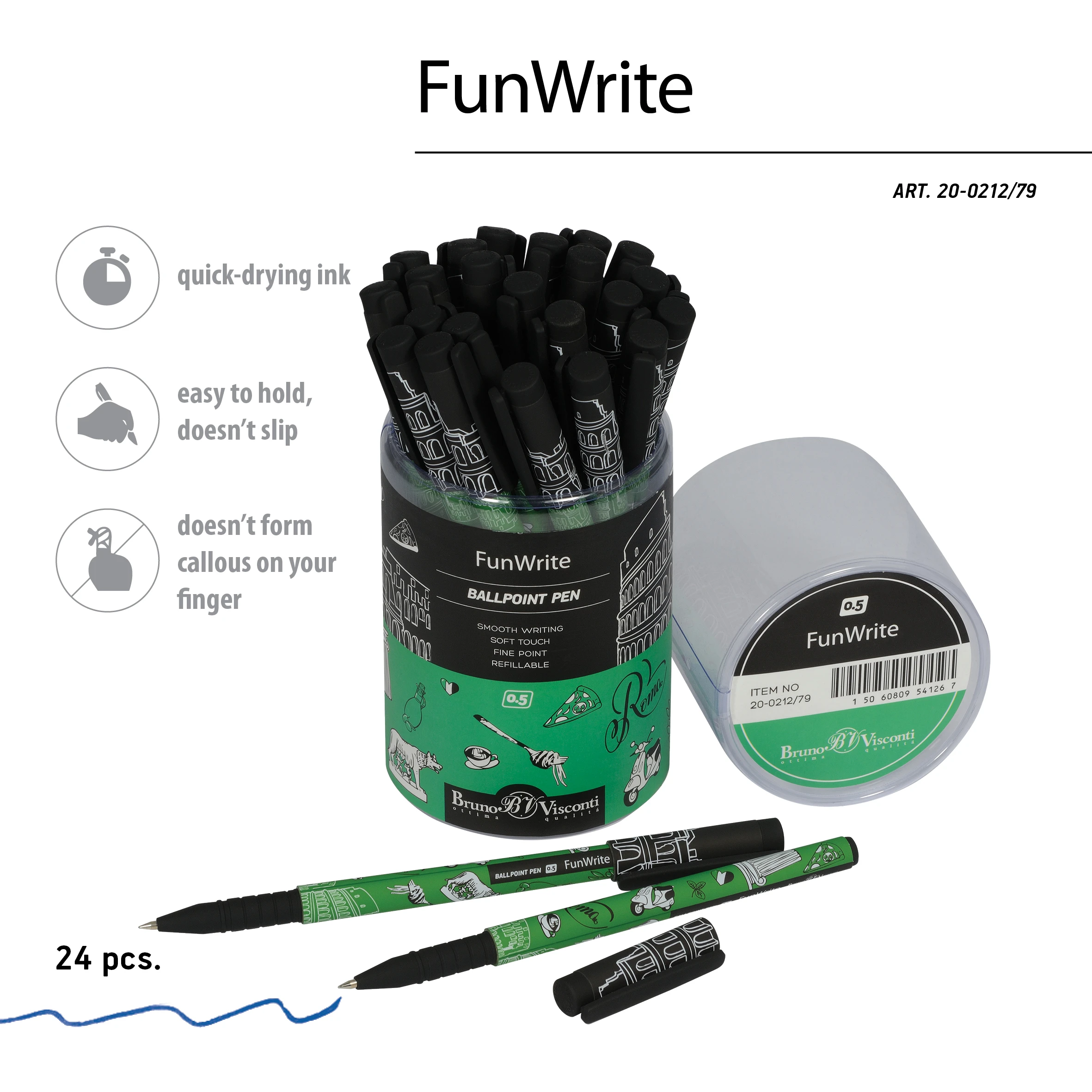 РУЧКА "FunWrite. Романтическое путешествие. Рим" ШАРИКОВАЯ 0.5 ММ, РУЧКА "FunWrite. Романтическое путешествие. Рим" ШАРИКОВАЯ 0.5 ММ,