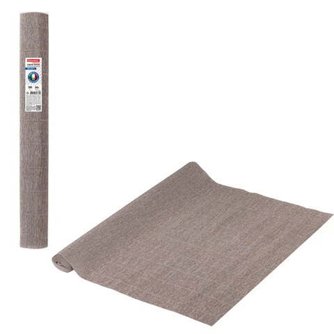 Бумага гофрированная (ИТАЛИЯ) 180 г/м2, серая (604), 50х250 см, BRAUBERG FLORE, Бумага гофрированная (ИТАЛИЯ) 180 г/м2, серая (604), 50х250 см, BRAUBERG FLORE,