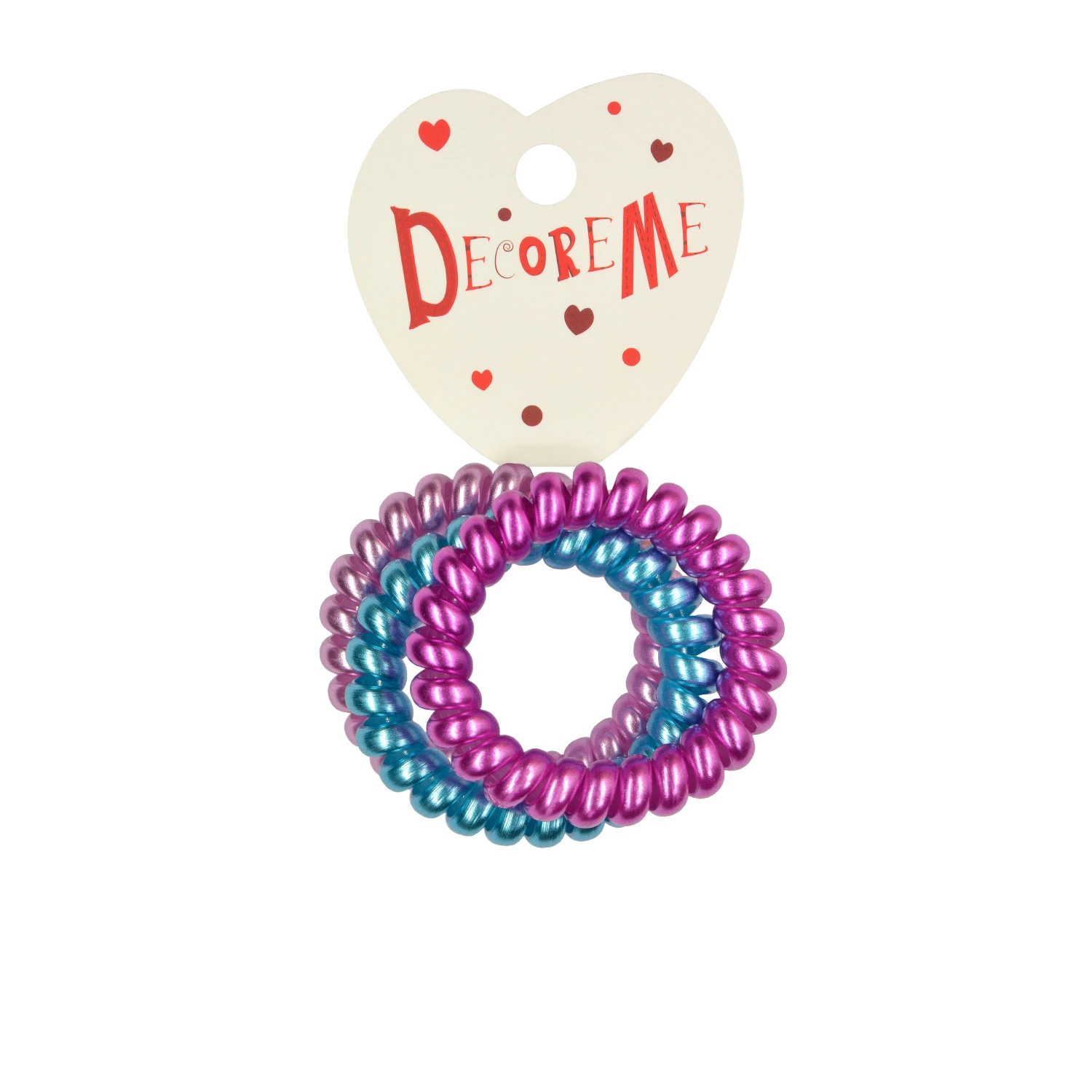 РЕЗИНКА ДЛЯ ВОЛОС СПИРАЛЬНАЯ ПЕРЛАМУТРОВАЯ 3 ШТ МИКС